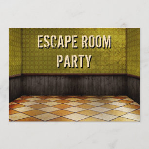 Escape Room Birthday Party Invitation Kaart