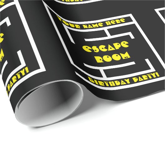 Escape Room Birthday party Wrapping Paper Cadeaupapier (Rol Hoek)