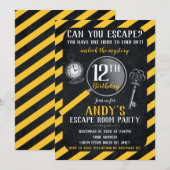 Escape Room Birthday Uitnodiging (Voorkant / Achterkant)