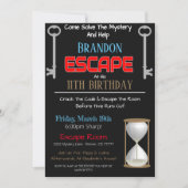 Escape Room Birthday Uitnodiging (Voorkant)
