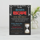 Escape Room Birthday Uitnodiging (Staand voorkant)