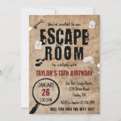 Escape Room Clusters Birthday Party, elke leeftijd Kaart (Voorkant)