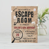 Escape Room Clusters Birthday Party, elke leeftijd Kaart (Staand voorkant)