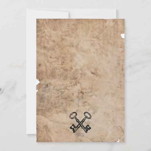 Escape Room Clusters Birthday Party, elke leeftijd Kaart (Achterkant)