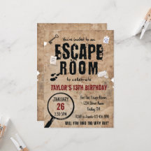 Escape Room Clusters Birthday Party, elke leeftijd