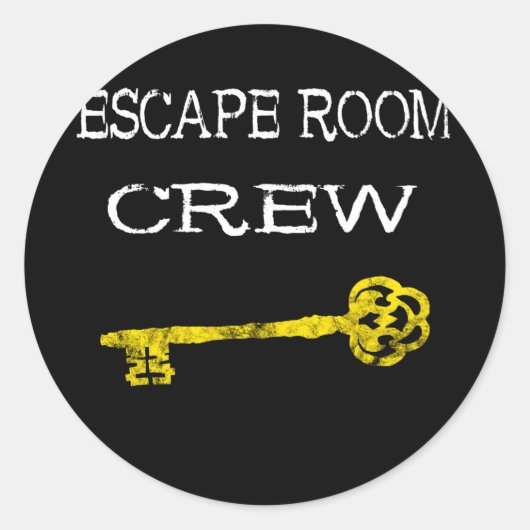 Escape Room Creit Room Game Group Team Player Ronde Sticker (Voorkant)