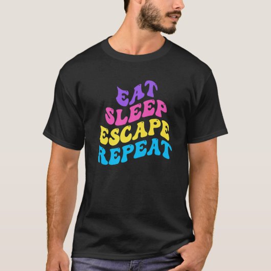 Escape Room Eat Sleep Escape Repeat for Point And T-shirt (Voorkant)