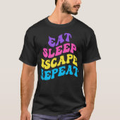 Escape Room Eat Sleep Escape Repeat for Point And  T-shirt (Voorkant)