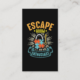 Escape Room Enthusiast Puzzle Game Adventure Visitekaartje