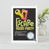 Escape Room Feest Kaart (Staand voorkant)