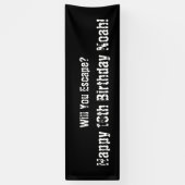 "Escape Room" feestbanner Spandoek (Verticaal)