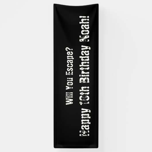 "Escape Room" feestbanner Spandoek (Verticaal)