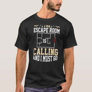 Escape Room Game Exit Puzzle Boxes Board Horror T-shirt