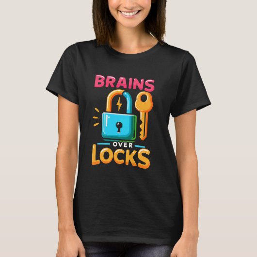 Escape Room Game Lockpicking Puzzel Room Exit Game T-shirt (Voorkant)