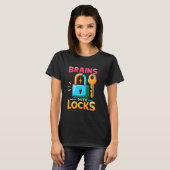 Escape Room Game Lockpicking Puzzel Room Exit Game T-shirt (Voorkant volledig)