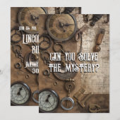 Escape Room Game Persoonlijke Birthday Party Kaart (Voorkant / Achterkant)