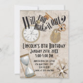 Escape Room Game Persoonlijke Birthday Party Kaart (Achterkant)