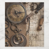 Escape Room Game Verjaardagsfeest Wijn Etiket (Enkel label)