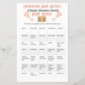 Escape Room Gender Reveal Baby Bingo Flyer (Voorkant)