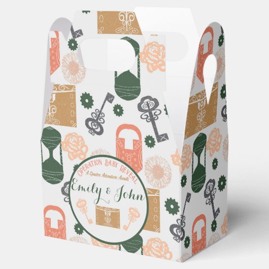 Escape Room Gender Reveal Baby shower Bedankdoosjes (Geopend)