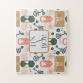 Escape Room Gender Reveal Baby shower Boy Legpuzzel (Verticaal)