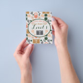 Escape Room Gender Reveal Baby shower Game Station Flyer (Hand)