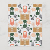 Escape Room Gender Reveal Baby shower Game Station Flyer (Achterkant)