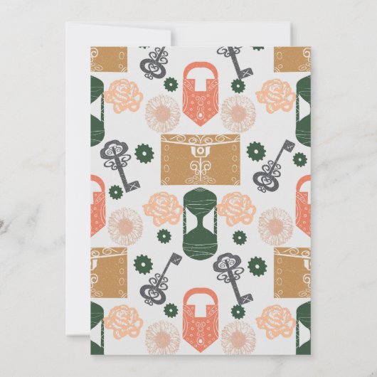 Escape Room Gender Reveal Baby shower Kaart (Achterkant)