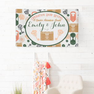 Escape Room Gender Reveal Baby shower Spandoek