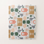 Escape Room Gender Reveal Baby shower spel Legpuzzel (Verticaal)