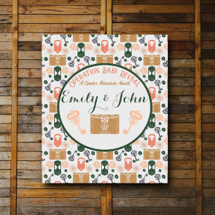 Escape Room Gender Reveal Baby shower Wandkleed