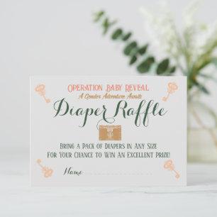 Escape Room Geslacht Reveal Luier Raffle Informatiekaartje
