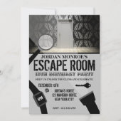Escape Room, geventileerde Birthday Party Kaart (Voorkant)