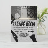 Escape Room, geventileerde Birthday Party Kaart (Staand voorkant)