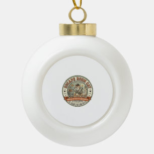 Escape Room Kat Escape Room Kat Vintage Vector Kun Keramische Bal Ornament