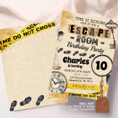 Escape Room Kids Verjaardag Uitnodiging