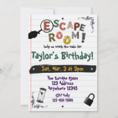 Escape Room Letter Verjaardag Kaart (Voorkant)