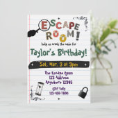 Escape Room Letter Verjaardag Kaart (Staand voorkant)