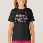 Escape Room Maze Birthday Party T-Shirt<br><div class="desc">Escape Party T-Shirt</div>