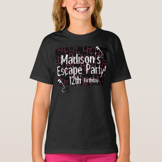 Escape Room Maze Birthday Party T-Shirt (Voorkant)