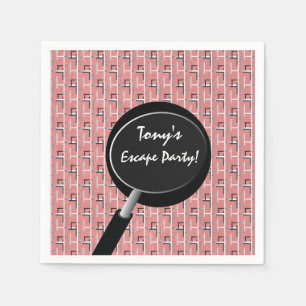 Escape Room Maze Mystery Girl's Party Supplies Servet