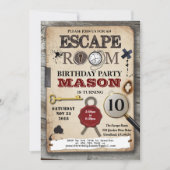 Escape room mysterie om dag van dag op dag op dag  kaart (Voorkant)