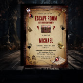 Escape Room Mystery Birthday Party Kaart