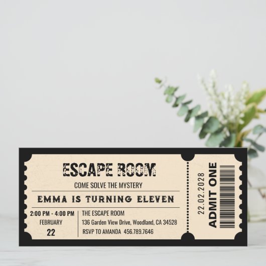  Escape Room Mystery Verjaardagskaartfeest Kaart (Staand voorkant)