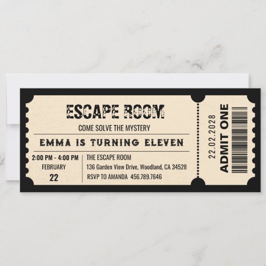  Escape Room Mystery Verjaardagskaartfeest Kaart (Voorkant)