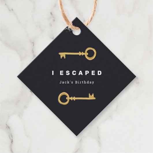 Escape Room Party Bedankjes Labels (Voorkant)