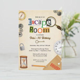 Escape Room Party Kaart