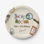 Escape Room Party Papieren Bordje (Voorkant)
