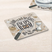 Escape Room Party Puzzle Clue Kartonnen Onderzetters (Schuin)