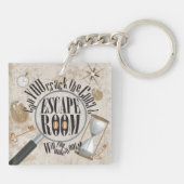 Escape Room Party Puzzle Clue Sleutelhanger (Achterkant)